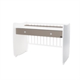 Bed DREAM NEW 60x120 white+string /transformed into a study desk/